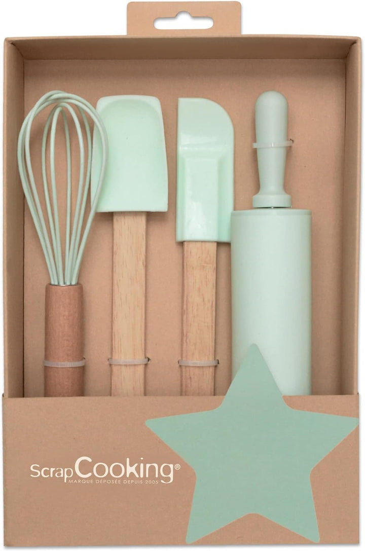 ScrapCooking - Backset für Kinder - Backen Zubehör für Kinder - Geschenkbox 4 Utensilien: Schneebese