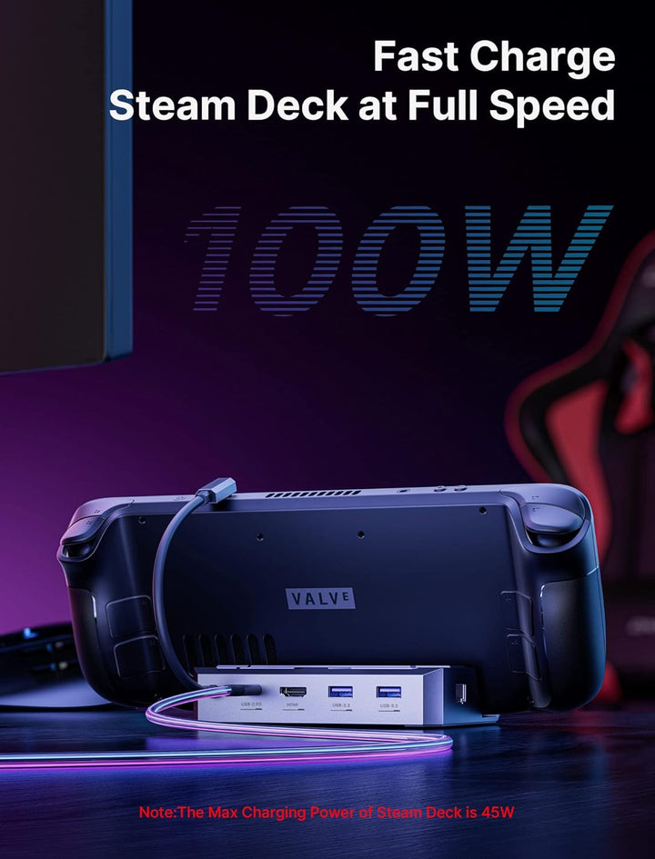 JSAUX M.2 Dockingstation mit PD 100W AC Adapter Ladeset mit HDMI 2.0 4K@60Hz, Ethernet, Dual USB A 3