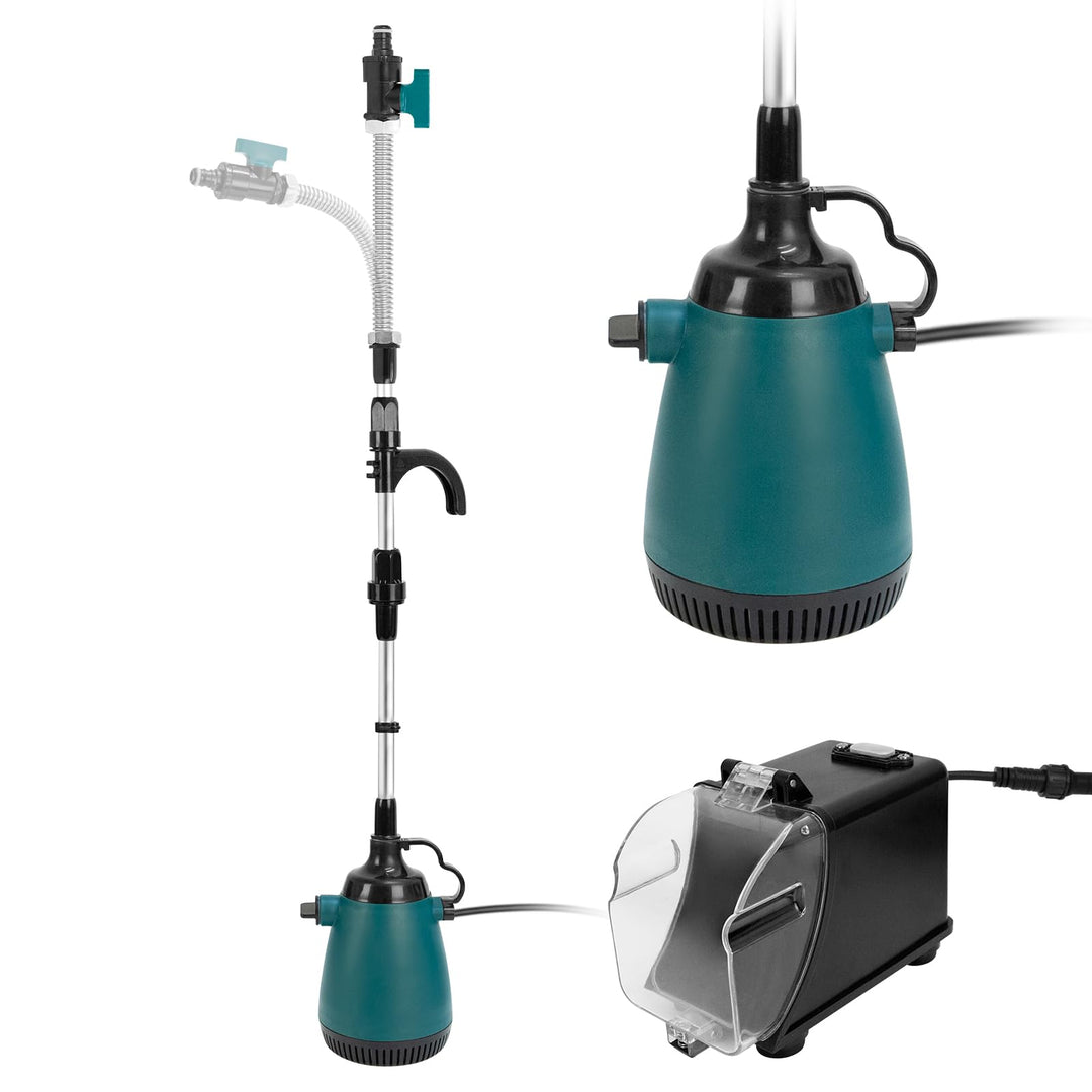 Akku-Tauchdruck/Regenfasspumpe Kompatibel mit Makita 18V Lithium Akku, Fördermenge max. 5000L/h, Sch