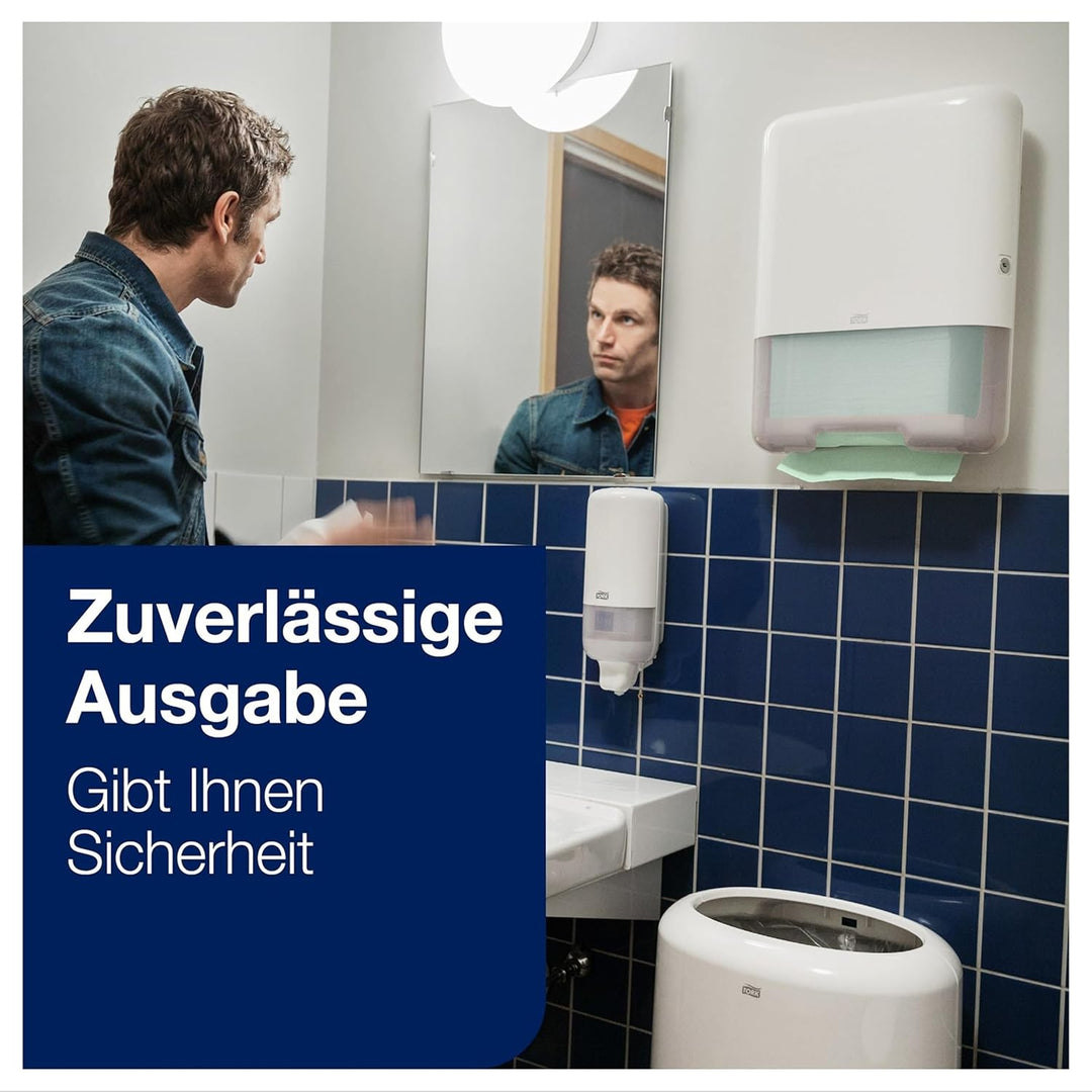 Tork grüne Zickzack Papierhandtücher Universal 290137 - H3 Falthandtücher für Papierhandtuchspender
