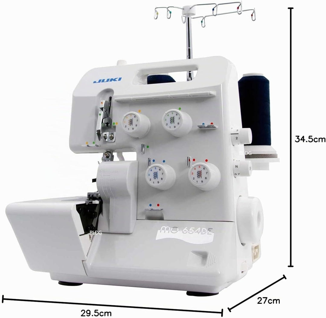 JUKI MO654DE Haushaltsmaschine, Aluminiumlegierung, Weiss, 34 x 27 x 29,5