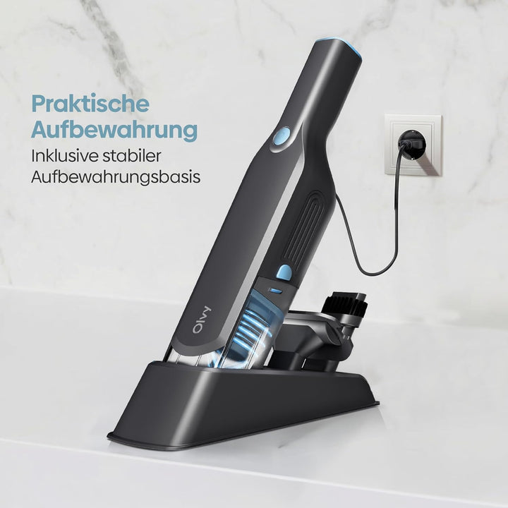 Olvy Leistungsstarker, kabelloser Handstaubsauger mit 2 Geschwindigkeitsstufen für Tierhaare, Mini-S