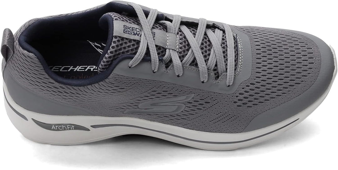 Skechers Herren Go Walk Arch Fit Idyllic Sneaker 42.5 EU Grau Marineblau, 42.5 EU Grau Marineblau