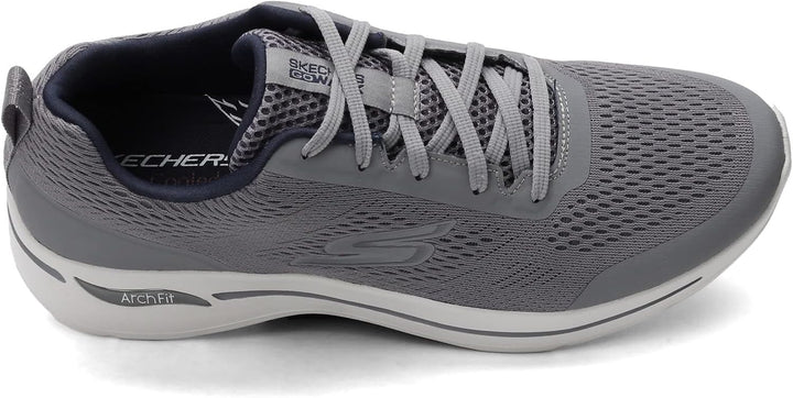 Skechers Herren Go Walk Arch Fit Idyllic Sneaker 42.5 EU Grau Marineblau, 42.5 EU Grau Marineblau