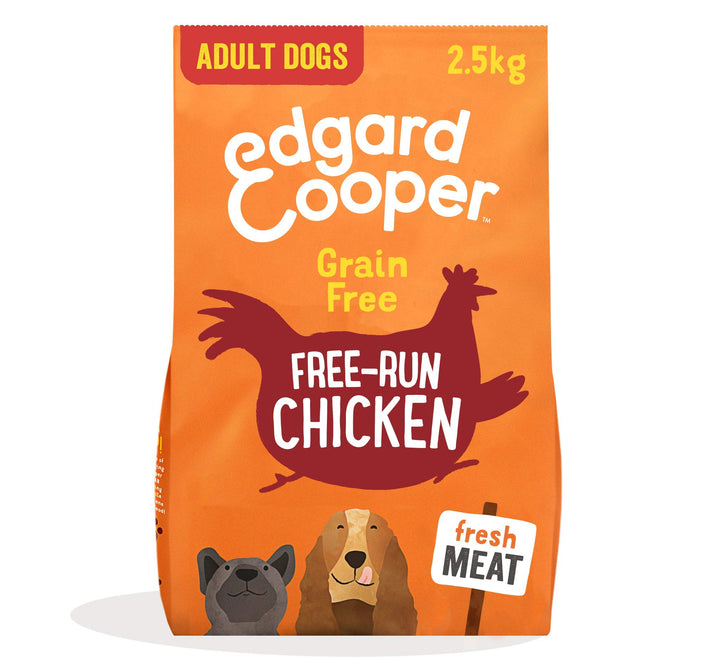 Edgard & Cooper Frisches Freilandhuhn-Trockenfutter für ausgewachsene Hunde, getreidefrei, voll mit