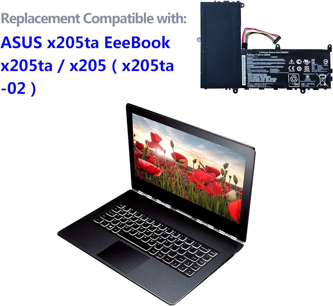 Swark Laptop Akku C21N1414 Replacement Komplett with EeeBook X205T X205TA X205TA Bing FD015B 11.6 "