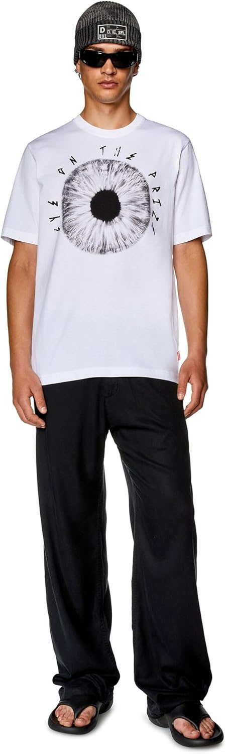 Diesel Herren T-Shirt XXS 100-0 Catm, XXS 100-0 Catm
