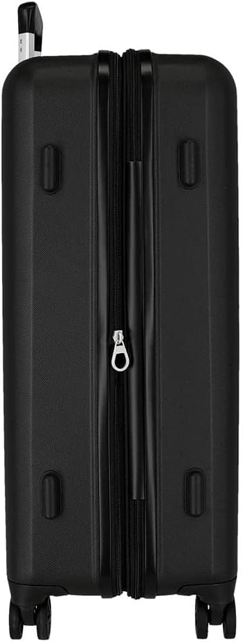 Disney 100 Special Shine Mickey Silver Medium Koffer Schwarz 48x70x26 cm Starres ABS Integrierter TS