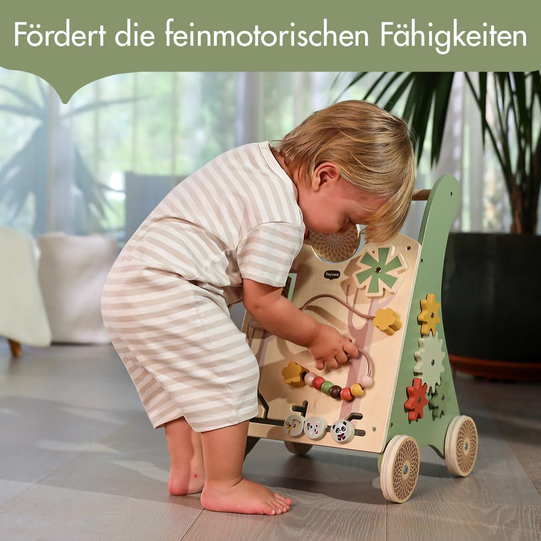 Tiny Love Holz Baby Lauflernwagen, 2-in-1 Activity Baby Lauflernhilfe, 12 interaktive Aktivitäten, m