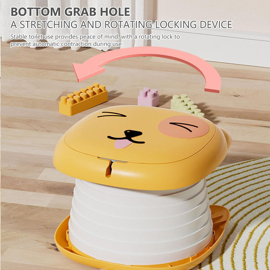 Toilettensitz Kinder, Töpfchen für Unterwegs, Faltbares Töpfchen, Reisetöpfchen Faltbar, Abnehmbarer