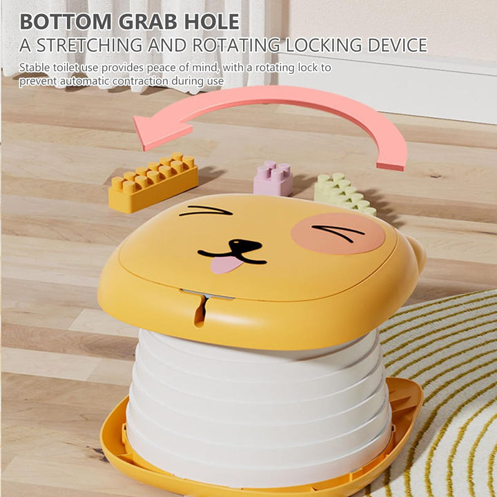 Toilettensitz Kinder, Töpfchen für Unterwegs, Faltbares Töpfchen, Reisetöpfchen Faltbar, Abnehmbarer
