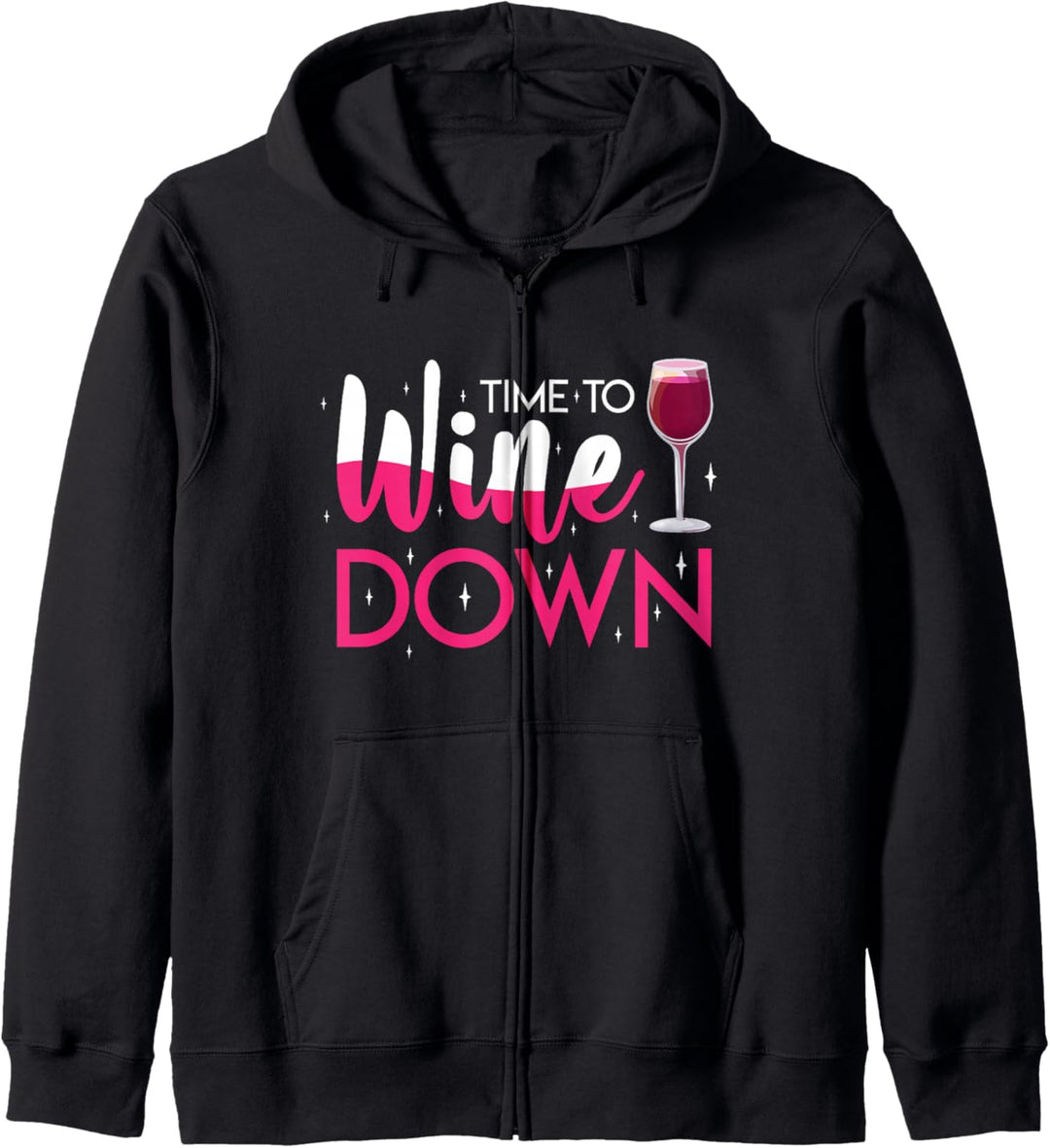 Zeit Zum Wein Runter Zu Finden Wind Trinken Entspannung Kapuzenjacke