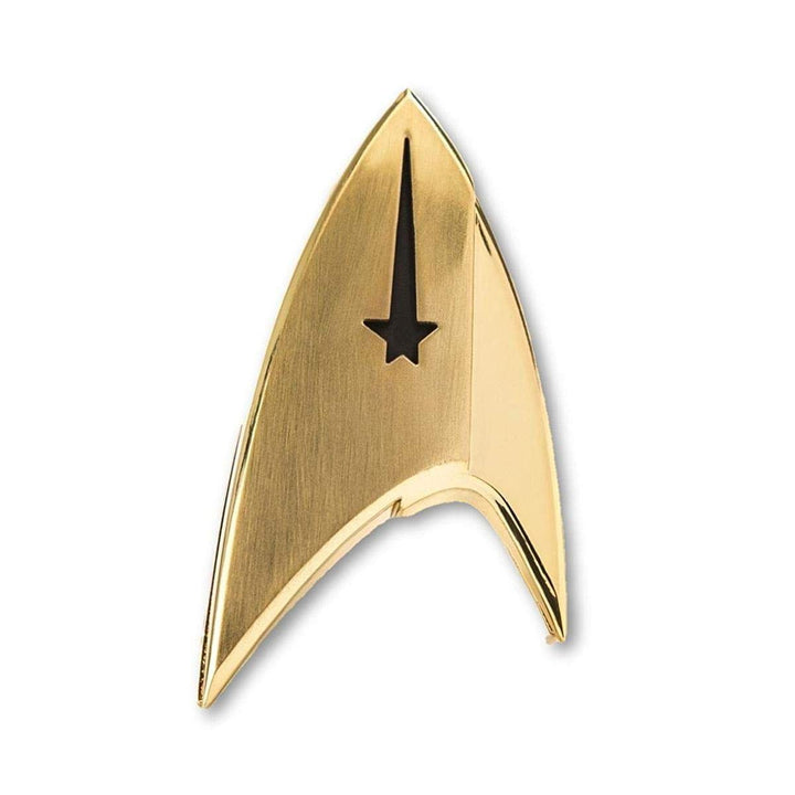 Quantum Mechanix Abysse Corp_BIJQMX001 Star Trek-Insignia Abzeichen-Command, Mehrfarbig, aprox. 7 x