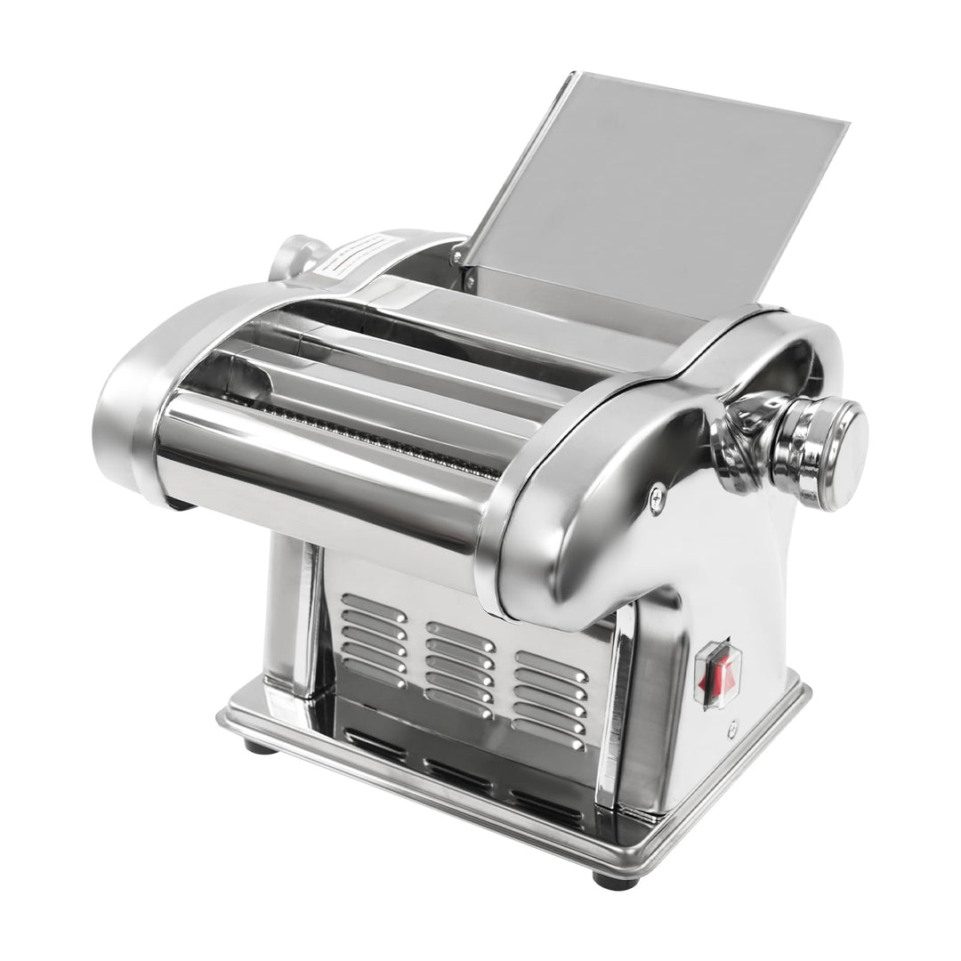 Elektrische Nudelmaschine mit 3 Klingen, Edelstahl Pasta Maker, Pastamaschine 135W Nudelmaker mit 8-