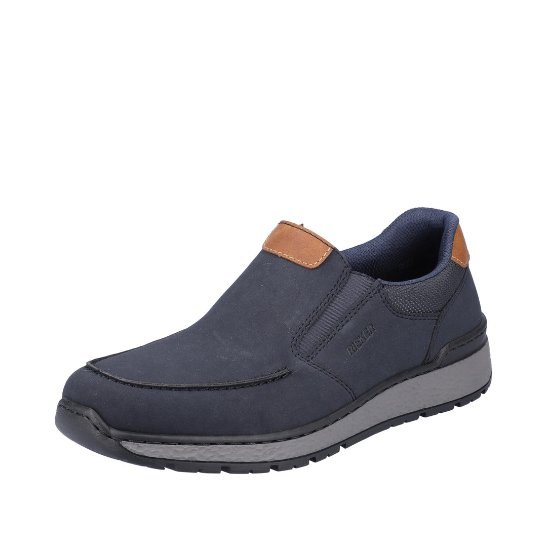 Rieker Herren Halbschuhe B9062 40 EU Blau, 40 EU Blau