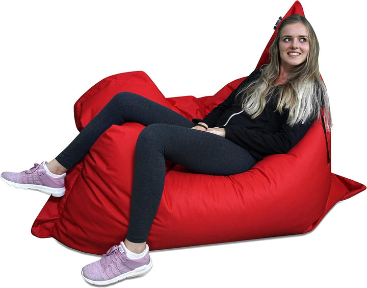 PATCH HOME Orginal Premium Gaming Sitzsack Sitzkissen für In & Outdoor Fertig befüllt in 3 Grössen &