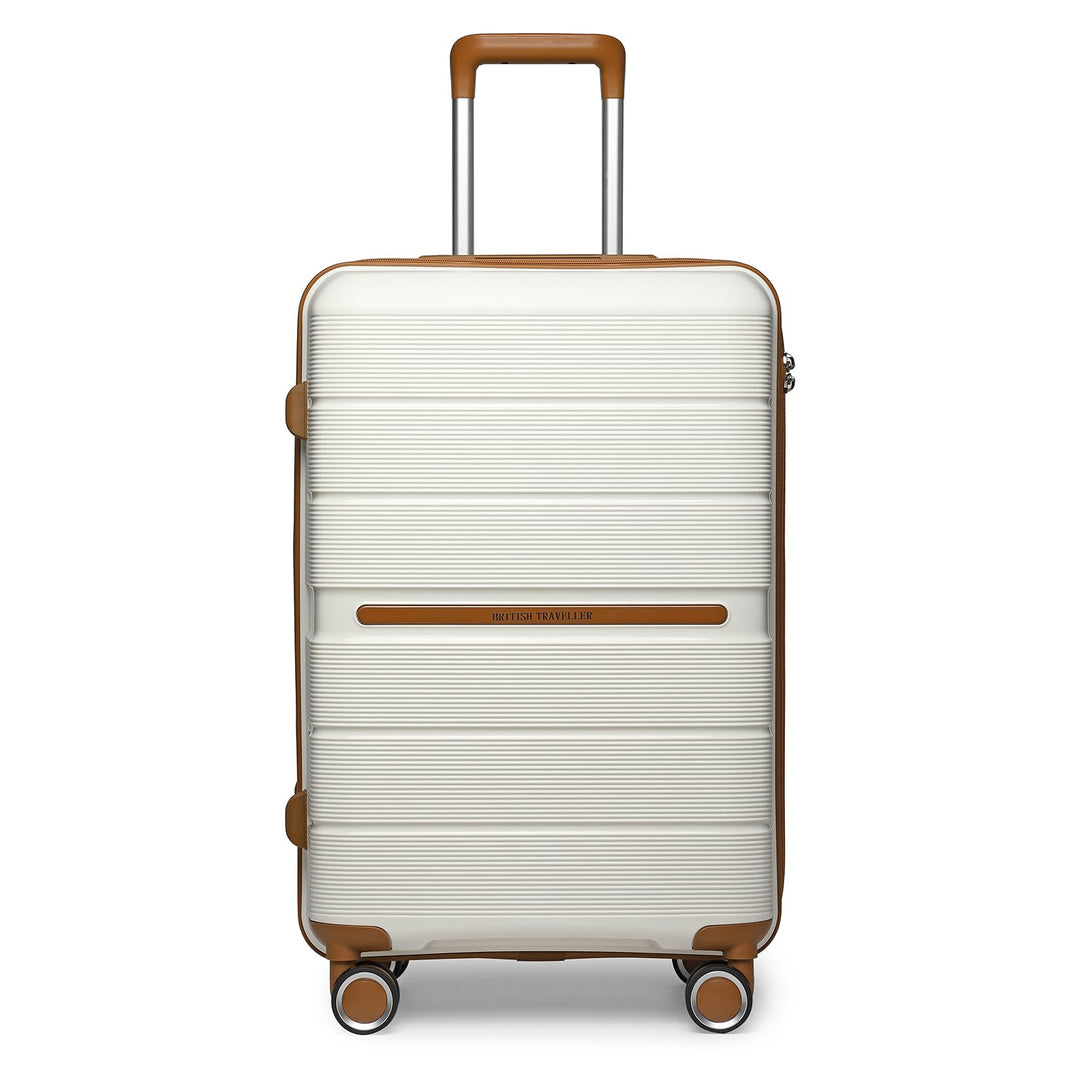 British Traveller Reisekoffer Mittelgross Koffer Trolleys Mittelgross Hartschalenkoffer 100% PP Hand