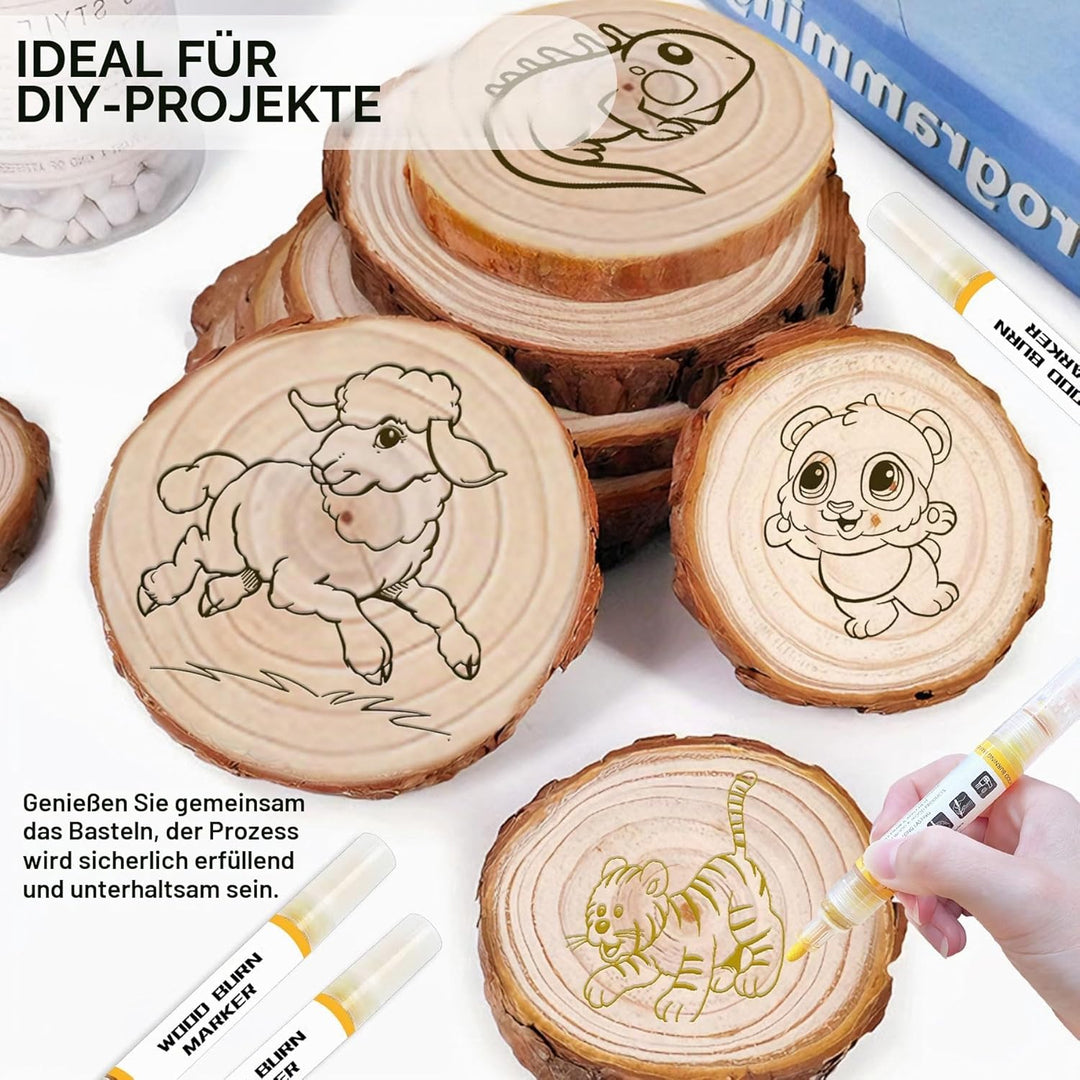 Kintsukuroi Holzmarker, 2 Stück Verbrennungsstift für Holzverbrennung, doppelseitiger Kunst-Holzbren
