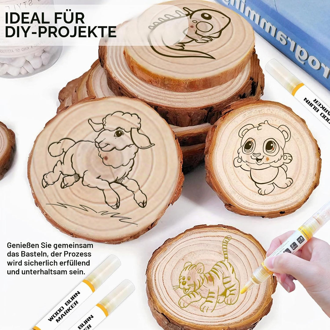 Kintsukuroi Holzmarker, 2 Stück Verbrennungsstift für Holzverbrennung, doppelseitiger Kunst-Holzbren