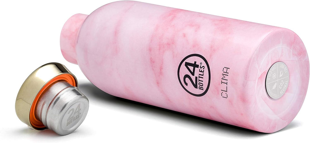 24 Bottles Clima, Trinkflasche aus Edelstahl, rosa, 500 ml 500 ml Marmo Rosa, 500 ml Marmo Rosa