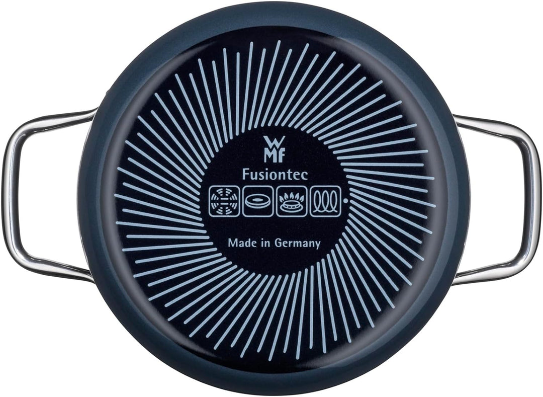 WMF Fusiontec Essential Kochtopf gross, 20 cm, Glasdeckel, Fleischtopf Induktion, 3,7l, High-Tech Ke