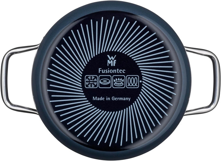 WMF Fusiontec Essential Kochtopf gross, 20 cm, Glasdeckel, Fleischtopf Induktion, 3,7l, High-Tech Ke