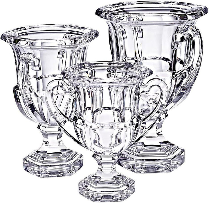 CRISTALICA Vase Auf Fuss Blumenvase Pokalvase Opera H 26 cm Transparentes Kristallglas Glas Klassisc