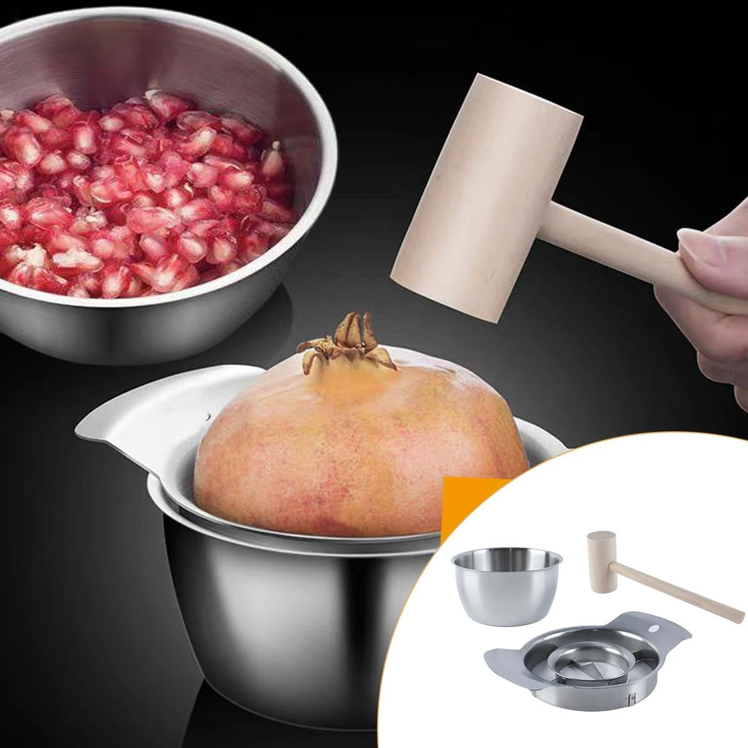 Ein Satz Granatapfel-Schälwerkzeug-Kit Praktisches Granatapfel-Schälset Aus Edelstahl Geniessen Sie