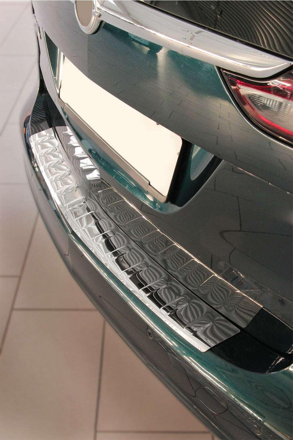 RECAMBO Ladekantenschutz Edelstahl kompatibel für OPEL Zafira C Tourer 2011-2019 - Hochglanz poliert