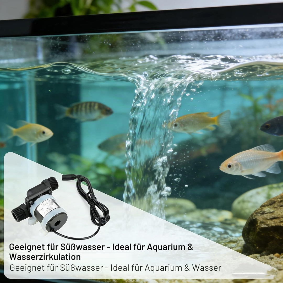 AUNMAS Booster-Wasserpumpe, JT-750 700L/H Mini DC Wasserumwälzpumpe mit Geringem Geräuschpegel und E