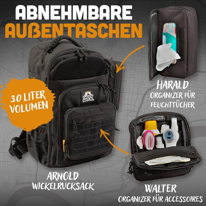 Daddynator | BIG Arnold Wickelrucksack für Männer mit Wickelunterlage, BIG ARNOLD