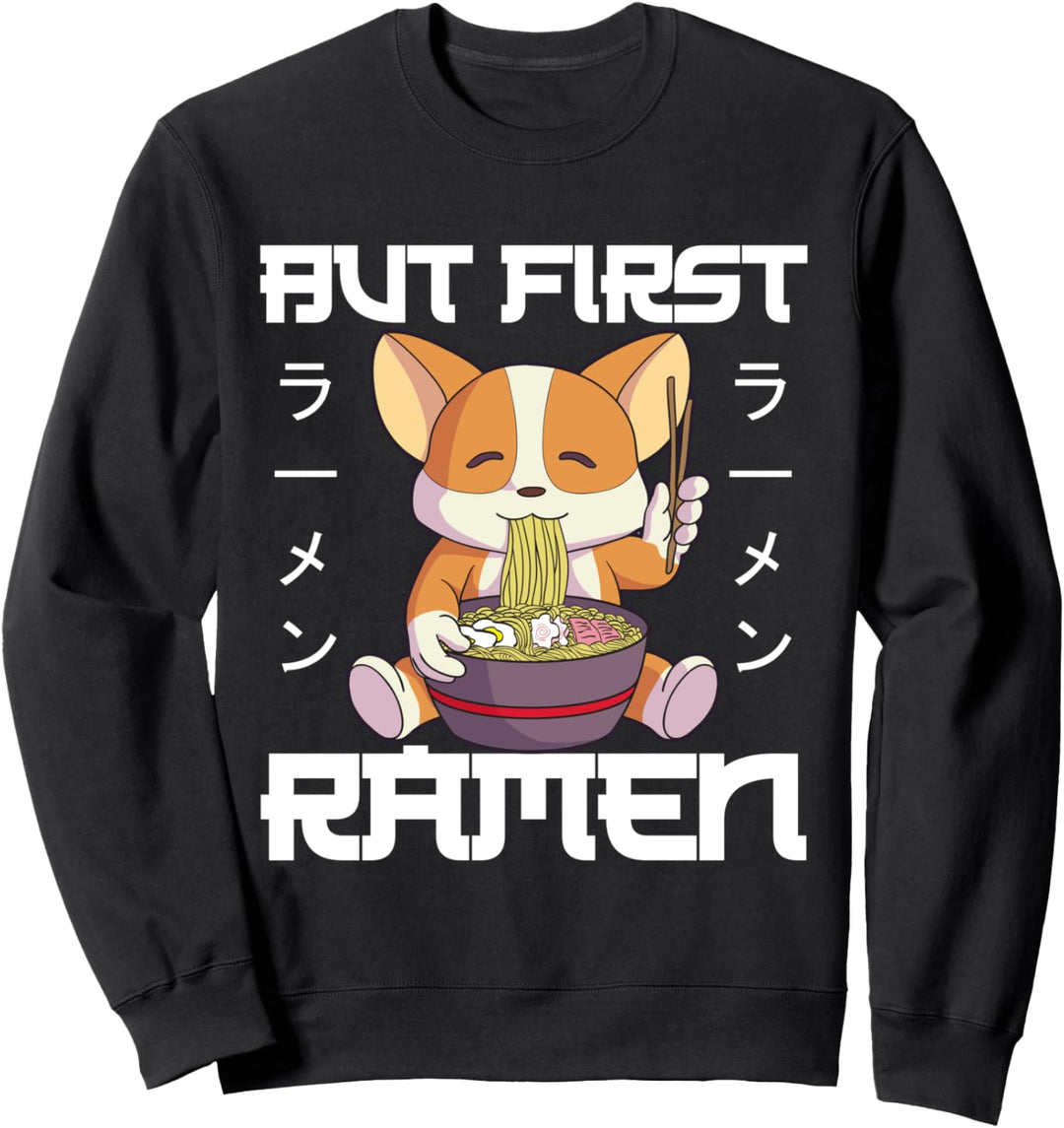 Ramen Shirt Damen Japanische Nudeln Kawaii Shiba Inu Sweatshirt