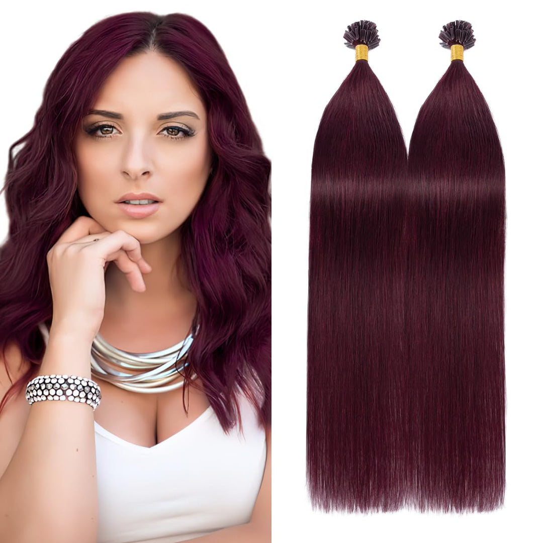Haarteile Echthaar Bonding Extensions Echthaar 1g Keratin U-Tip Haarverlängerung Glatt Hair Extensio