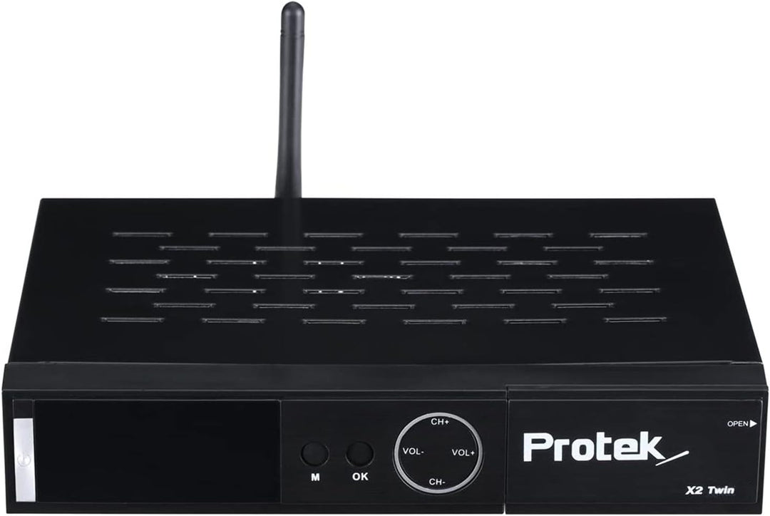 HMP Protek X2 4K UHD Combo Receiver - E2 Linux - 1x DVB-S2 + 1x DVB-C/T2 Tuner - WiFi, Infrarot Empf