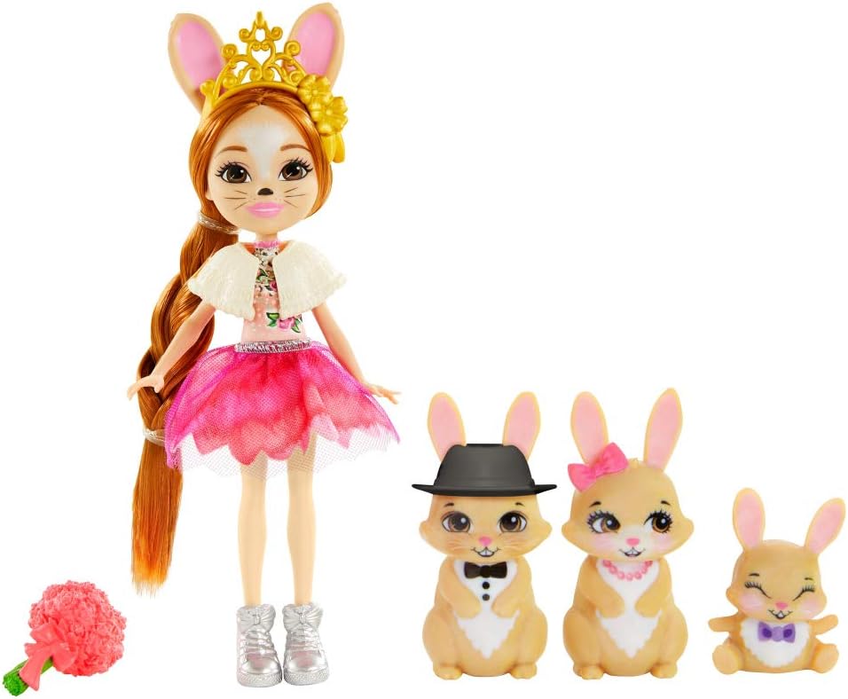 Enchantimals GYJ08 - Familien-Spielzeugset mit Hasenmädchen Brystal Bunny (15,2 cm), aus der Royals