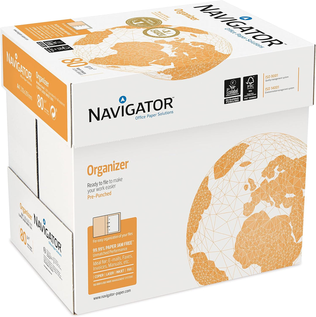 NAVIGATOR NAVIG2FORIA4 Organizer, A4, 80 g, 2 Löcher, 5 Stück