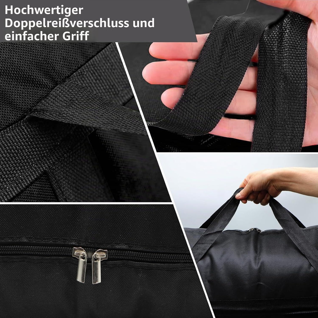 2er Pack 120L Extra Grosse Aufbewahrungstaschen, 600D Oxford Schwere Tragetaschen mit Reissverschlüs