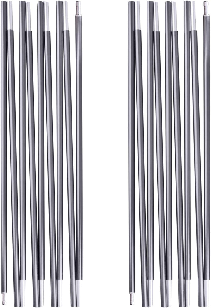 TRIWONDER 2 Stück Zeltstange, Alu Zeltstange Reparatur Set, Aluminium Tarp Pole Tarpstange, Aufstell
