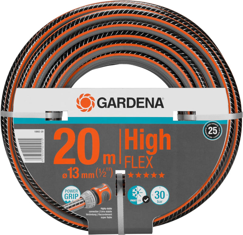 Gardena Comfort HighFLEX Schlauch 13 mm (1/2 Zoll), 20 m: Gartenschlauch mit Power-Grip-Profil, 30 b