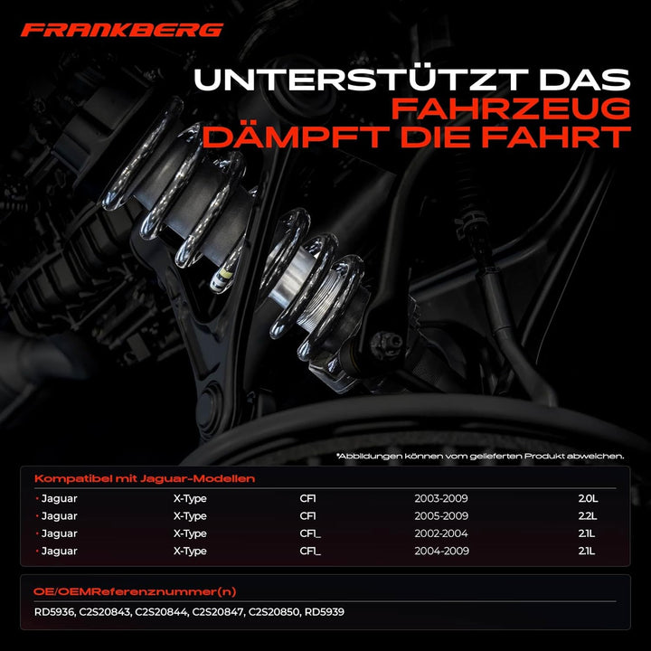 Frankberg 2x Federn Fahrwerksfeder Hinterachse Kompatibel mit X-Type CF1 2.0D 2.1V6 2.2D 2002-2009 R