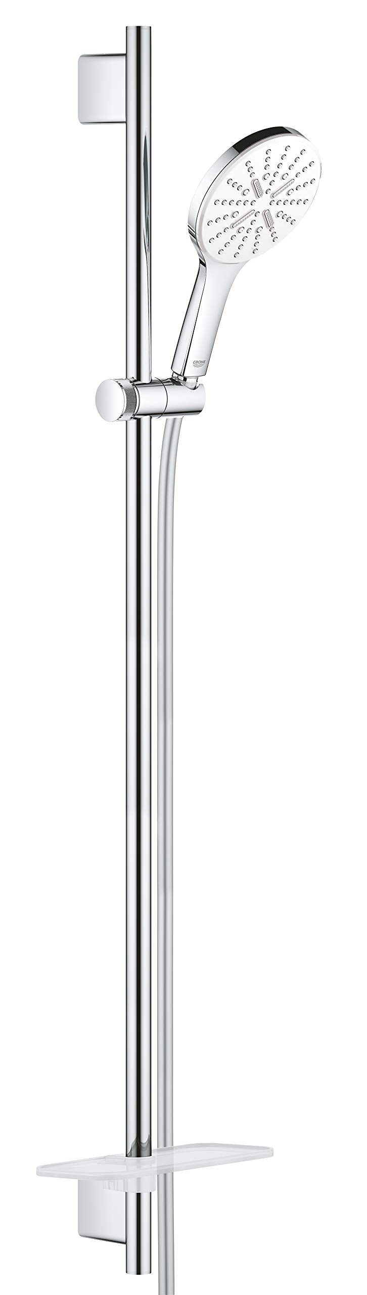 GROHE Rainshower 130 SmartActive | Brausestangenset 3 Strahlarten | Moon White | 26578LS0 Brausestan