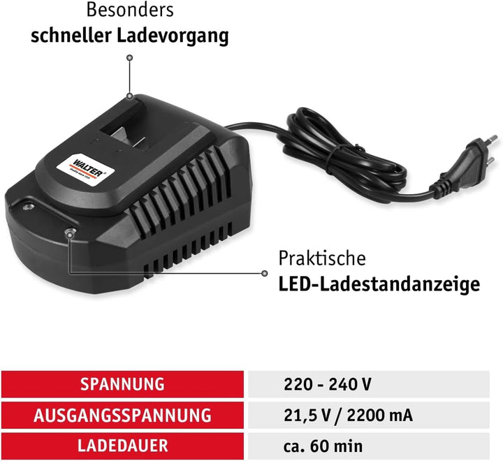WALTER Li-Ion Akku-Farbsprühsystem, kabellos, für einfaches und müheloses Lackieren, mit Softgriff f