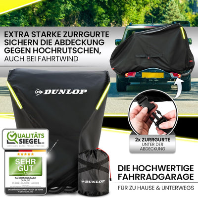 Dunlop Fahrradgarage für 3x Fahrrad - Premium Fahrradabdeckung Anti Rost 200x120x120 cm mit Transpor