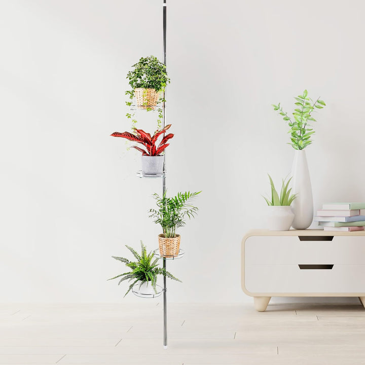 Meinposten. Teleskop-Blumenregal Pflanztreppe Blumentreppe Regal Pflanzenregal mit 4 Abstellflächen