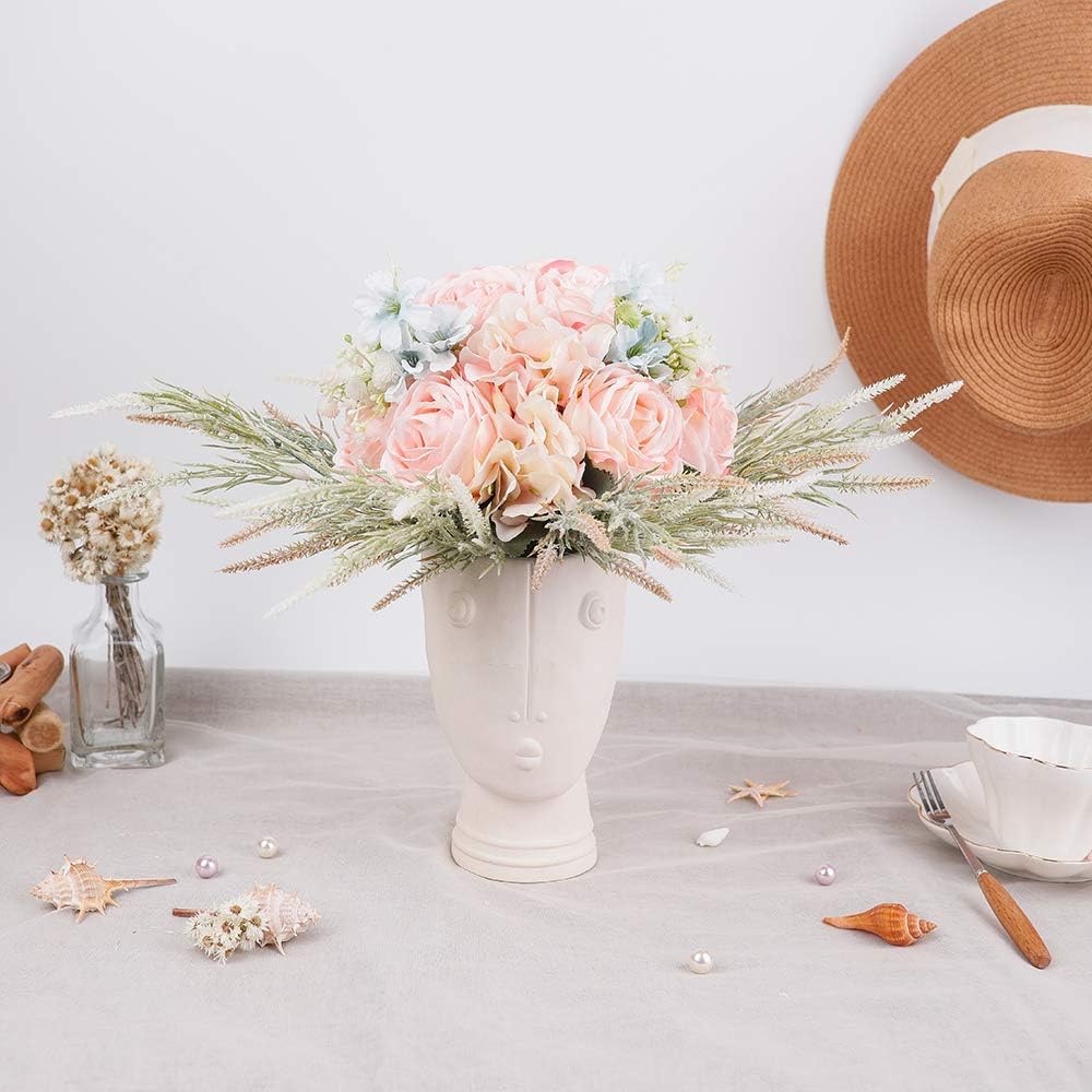 LESING Brautsträusse, künstliche Rosen, handgefertigt, romantisch, für Braut, Brautjungfer, Blumenst