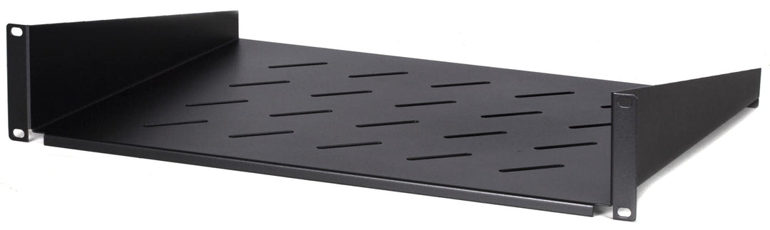 DSIT 19 Zoll 2HE Fachboden für Wandschränke mit Einer Tiefe von 450mm - 350mm Tief - Schwarz 450mm -
