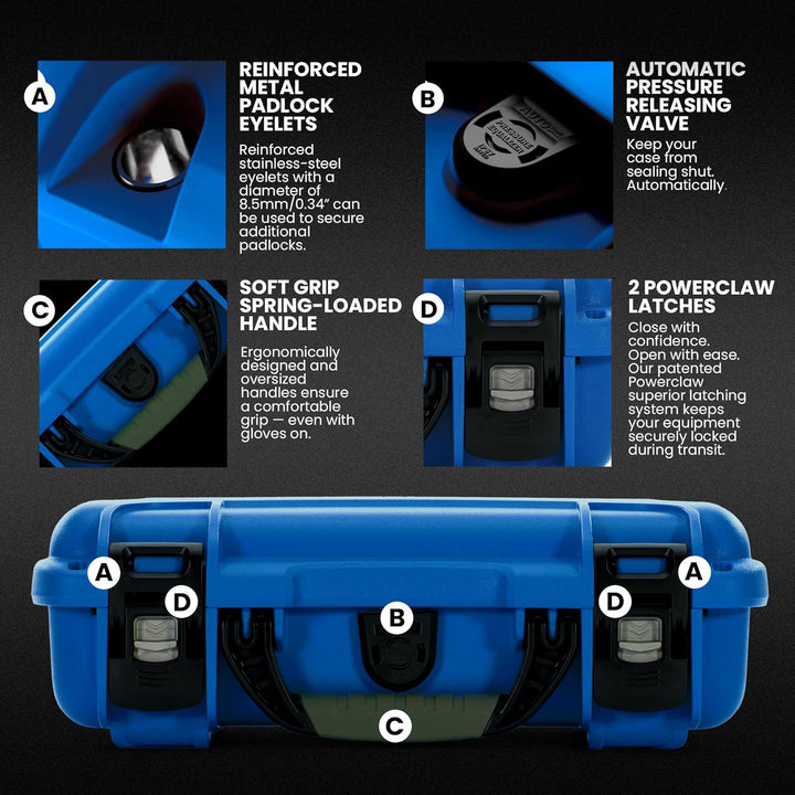 Nanuk 909 wasserdichte Hartschalenkoffer - Blau Blau leer, Blau leer