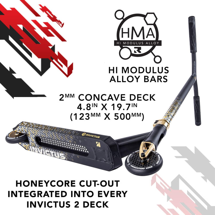 Root Industries Unisex – Erwachsene Invictus Signature Scooter Einheitsgrösse Black/Gold, Einheitsgr