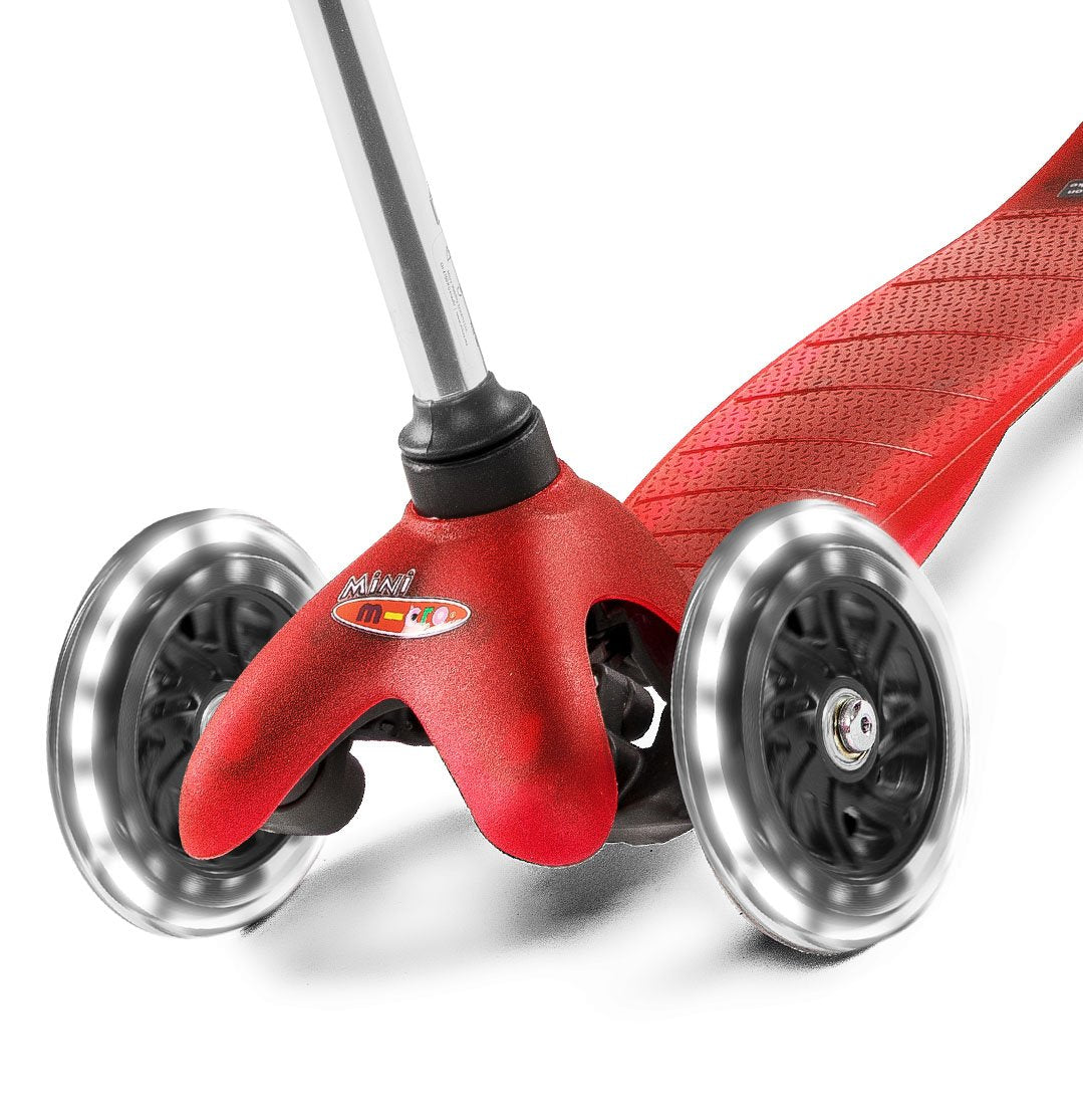 LED Leuchtrollen Leuchträder Set für Mini Micro Scooter Kickboard Rot mini micro, Rot mini micro