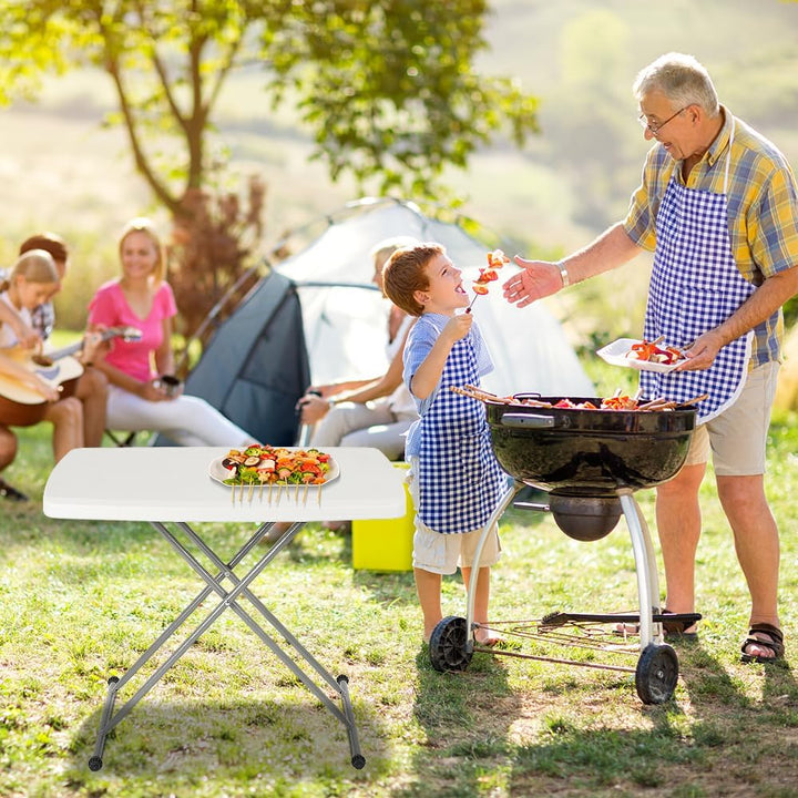 Klapptisch, Campingtisch, 76 cm, Tisch, Picknicktisch, mit höhenverstellbar, 50/62/74 cm, für Garten